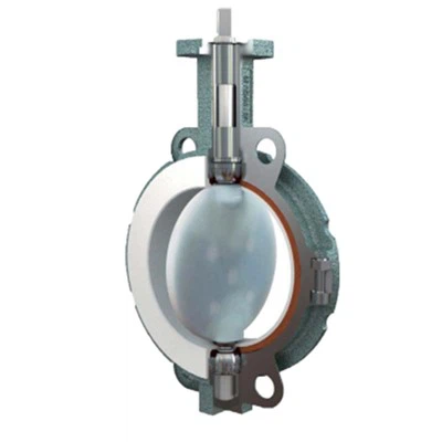 PTFE রেখাযুক্ত প্রজাপতি ভালভ